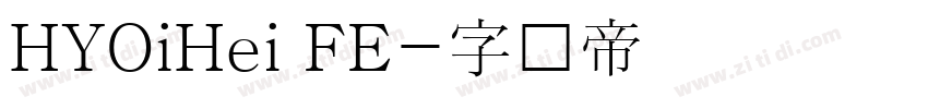 HYOiHei FE字体转换